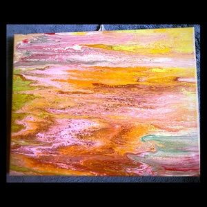 Acrylic pour painting 11x14